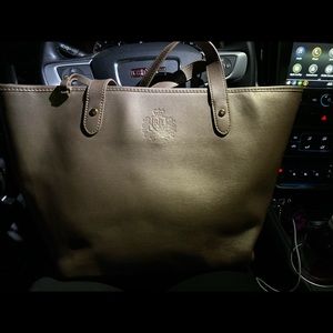 Authentic Ralph Lauren leather tote